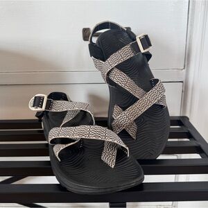 Chaco Z Volv 2 Strappy Black and White Sandals